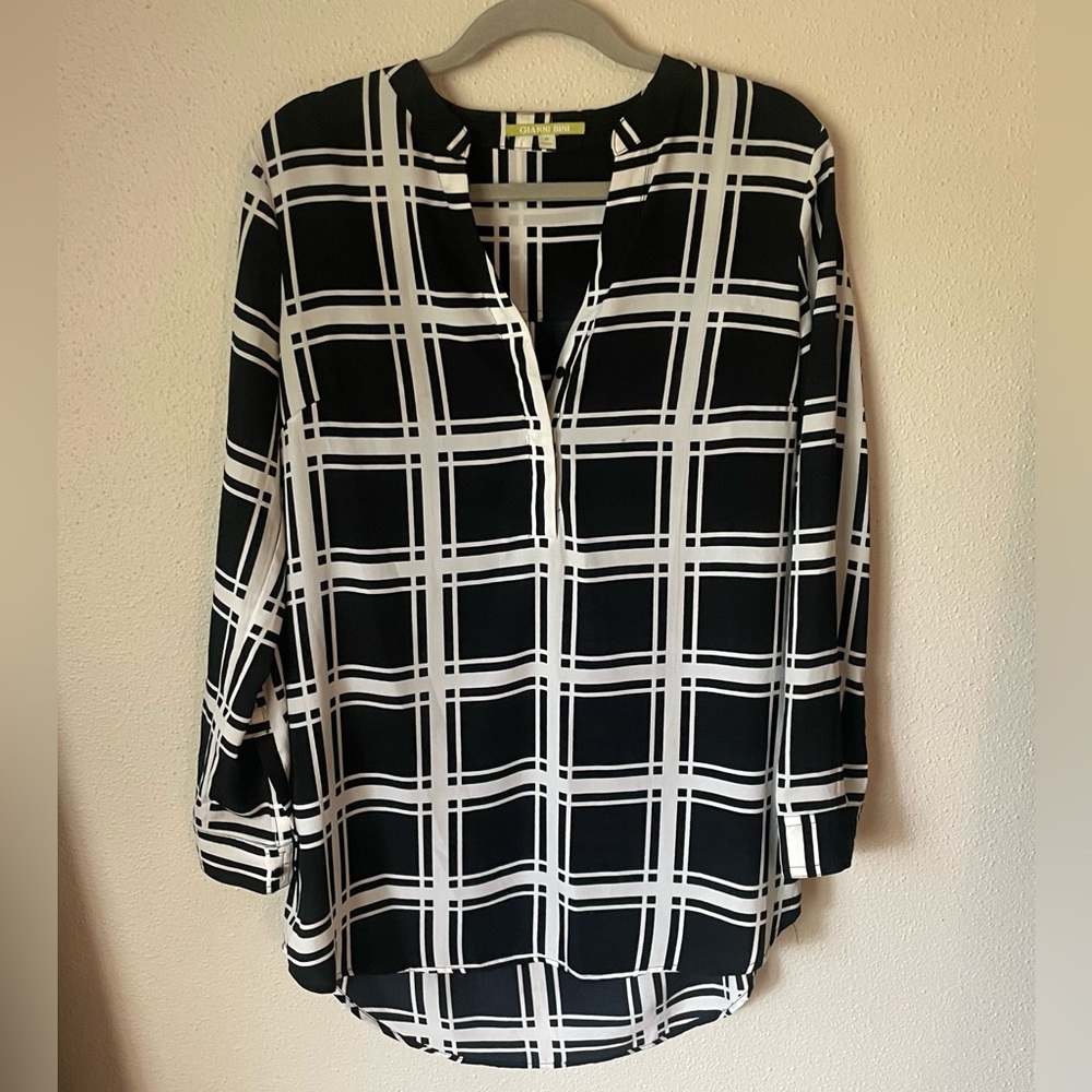 Gianni Bini Long Sleeve High-Lo Tunic Top